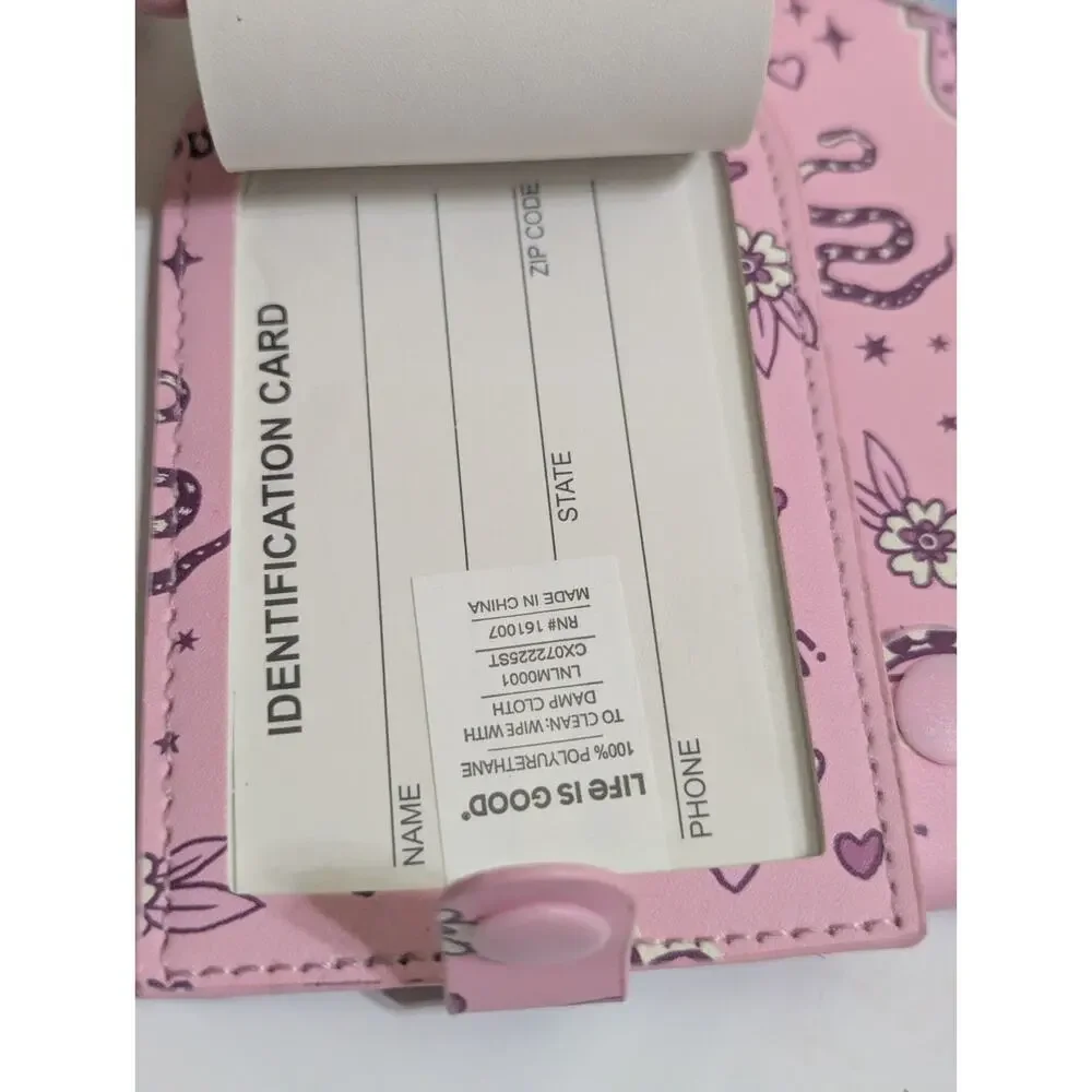 Life Is Good Pink Horse Cowgirl Cowboy Luggage Tags, Set Of 2 Boots Horseshoe
